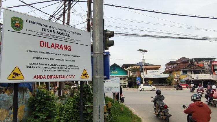 Papan Larangan Dipasang, Jumlah Gepeng Di Kutim Mulai Berkurang