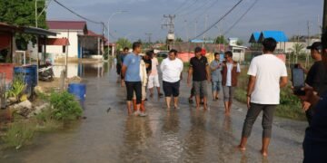 Bupati PPU Mudyat Noor Tinjau Banjir Pasang Laut di Babulu