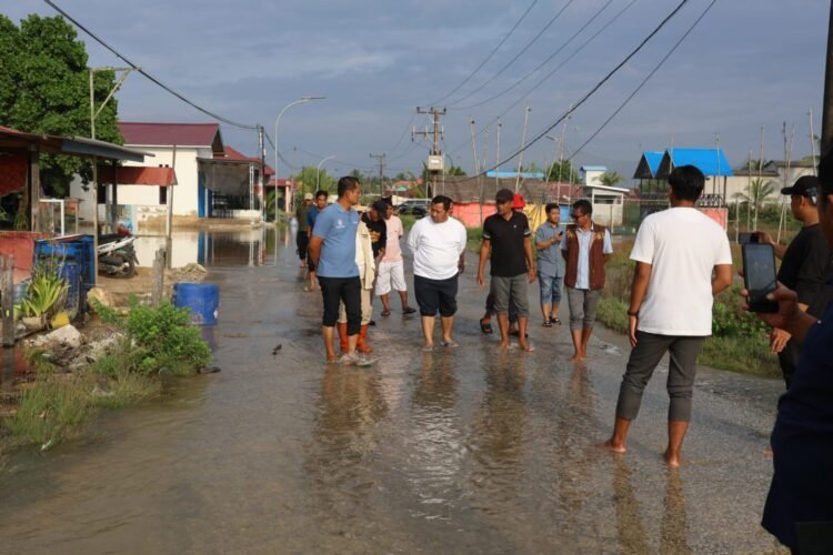Bupati PPU Mudyat Noor Tinjau Banjir Pasang Laut di Babulu