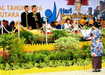 Pimpin Upacara Hardiknas 2026, Bupati Mudyat Noor Tekankan Kualitas Pendidikan