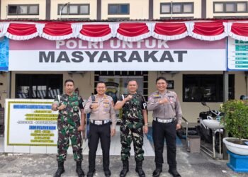 Perkuat Soliditas TNI-Polri, POM AD PPU Jalin Silaturahmi dengan Satlantas Polres PPU