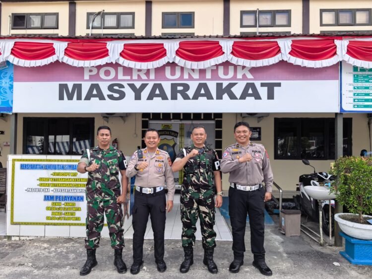 Perkuat Soliditas TNI-Polri, POM AD PPU Jalin Silaturahmi dengan Satlantas Polres PPU