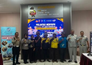 Perkuat Budaya Keselamatan, Polantas PPU Gandeng Jasa Raharja dan Komunitas Ojol