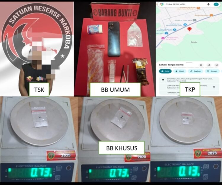 Satresnarkoba Polres PPU Ungkap Peredaran Sabu di Waru, Tiga Paket Diamankan